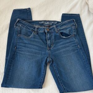 American Eagle Outfitters Women's Dark Blue Skinny Jeans